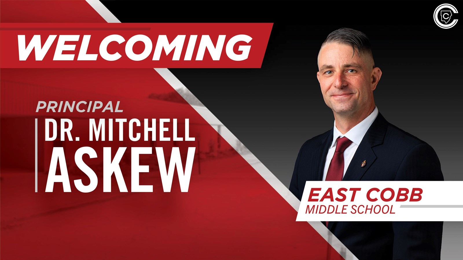Dr. Mitchell Askew is the new principal of East Cobb Middle School.